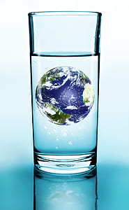 clear drinking glass with globe inside illustration thumbnail