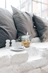 Morning coffee with a jar of brown sugar thumbnail