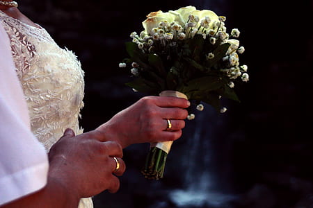 couple, hands, people, flowers thumbnail