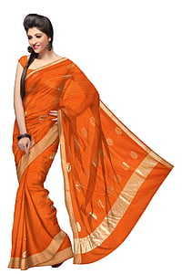 women's orange kameez dress thumbnail