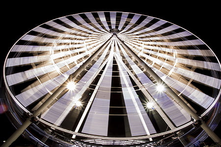 time-lapse photography of Ferris Wheel with lights thumbnail