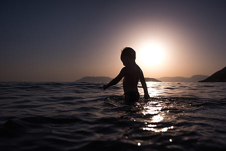 children on sea during dawn thumbnail