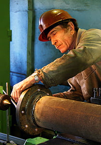 man wearing brown hard helmet thumbnail