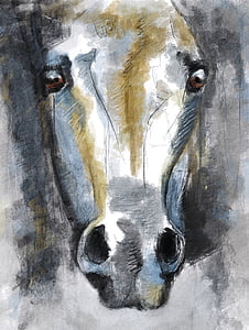 close-up of horse canvas thumbnail