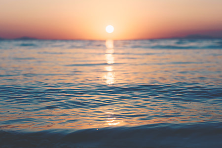 sunset, sunrise, water, ripple thumbnail