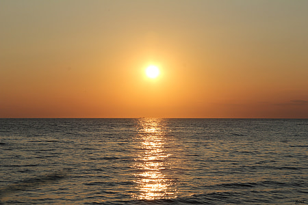 calm body of water during golden hour thumbnail