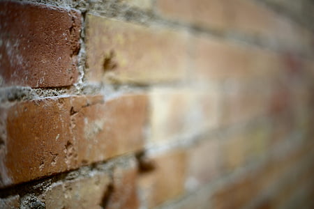 tilt shift photography of brown brick wall thumbnail