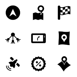 Navigation svg vector icon sets