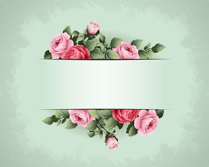 Flower frame Idea , Wedding green background, pink and red floral