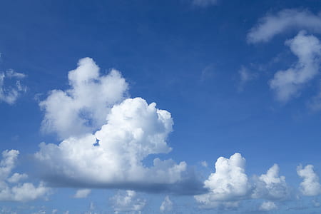 selective focus of white clouds thumbnail