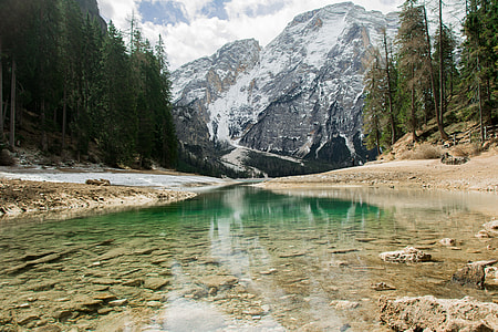 body of water and mountain landscape photo thumbnail