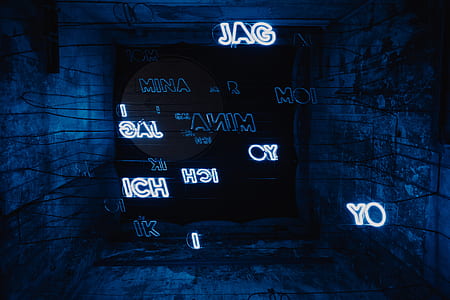 Jag led signage on dark room thumbnail