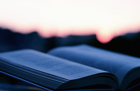 open book at sunset selective-focus photography thumbnail
