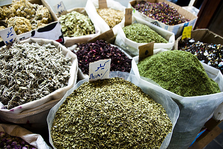 Food and Grains in Souq Waqif, Doha, Qatar thumbnail