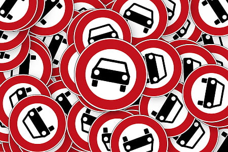 no parking signages digital wallpaper thumbnail