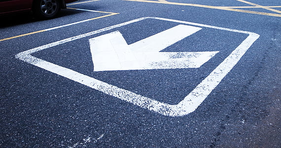 white road arrow sign thumbnail