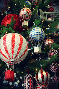 close-up photo of baubles on christmas tree thumbnail