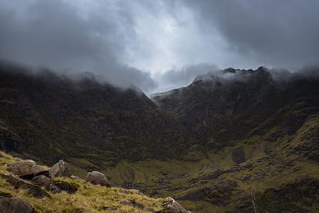 landscape photography of green highlands thumbnail