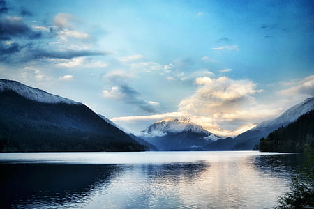 glacier, snow, dawn, landscape thumbnail