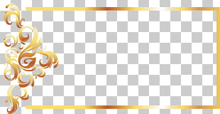 Yellow Recreation Pattern, Gold Line border European , yellow and brown gradient floral digital frame . format PNG clipart