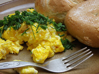 scrambled egg beside bread thumbnail