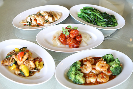 five plates of vegetables foods thumbnail
