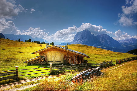 Cabin on the middle of grass field thumbnail