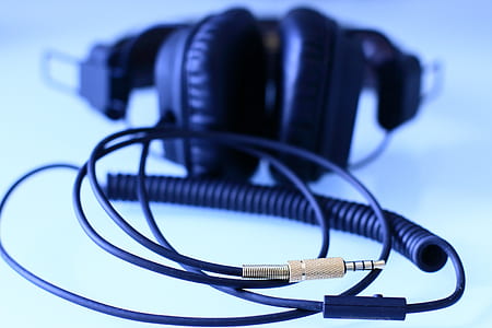 black corded headphones thumbnail