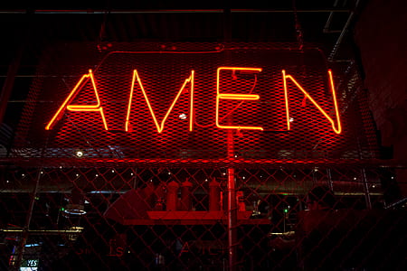 orange AMEN light sign thumbnail