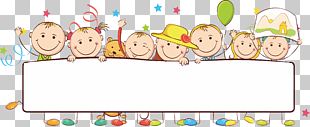 Banner Child Illustration, Cartoon kids, children illustration PNG clipart