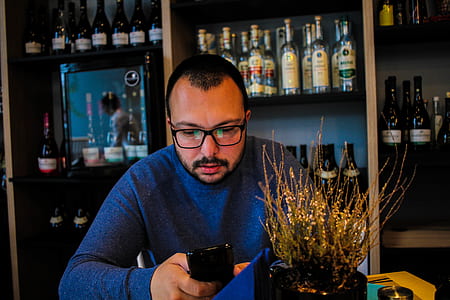 man, person, bar, bottles thumbnail