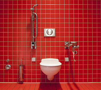 white bidet washer with wall-mounted shower and handle thumbnail