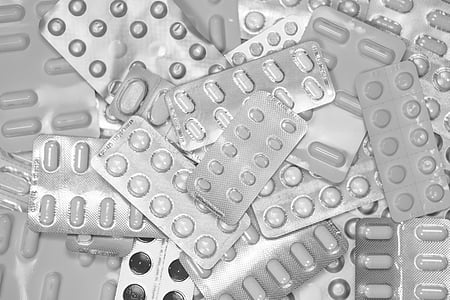 close-up of silver medication blister packs thumbnail