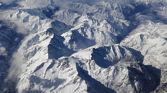 aerial view of gray mountain thumbnail