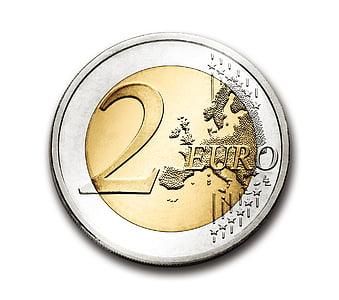round silver-colored and gold-colored 2 Euro coin thumbnail