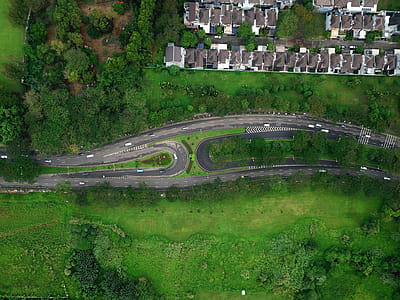 Aerial Shot Of Green Grass Field thumbnail
