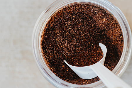clear glass jar with coffee powder thumbnail