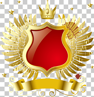 MP3 Computer file, golden wings crown badge, gold crown and ribbon illustration PNG clipart