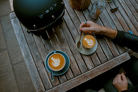 cappuccino in beige ceramic cup thumbnail