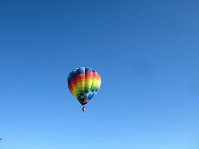 yellow, blue, and red hot air balloon thumbnail