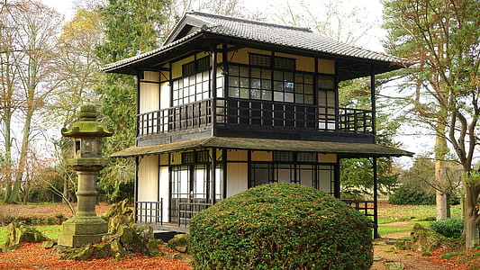 building, garden, trees, house thumbnail