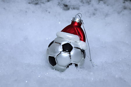 soccer ball Christmas bauble thumbnail