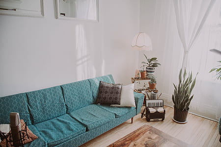 teal couch inside room thumbnail