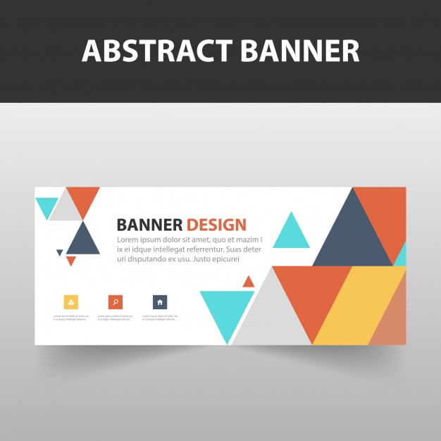Colorful Abstract Triangle Banner Eps File Free Graphics Uihere