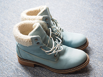 teal Timberland work boots thumbnail