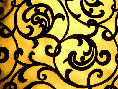black and brown floral textile thumbnail