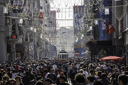 Busy Afternoon in Istiklal , Istanbul, Turkey thumbnail