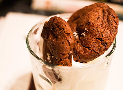 closeup photo of cookies in clear glass cup thumbnail