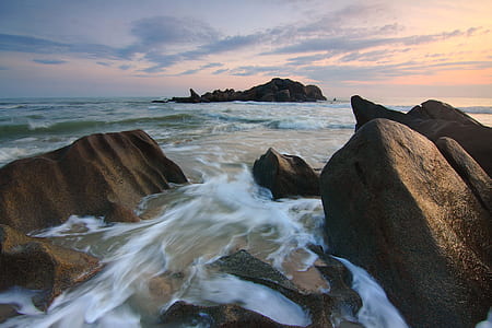 sea, dawn, landscape, nature thumbnail