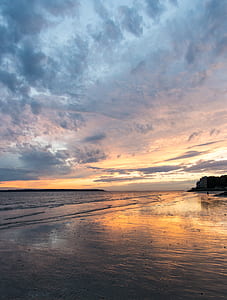 body of water photo during sunset thumbnail